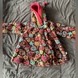 Little Girls 3t floral zip up coat